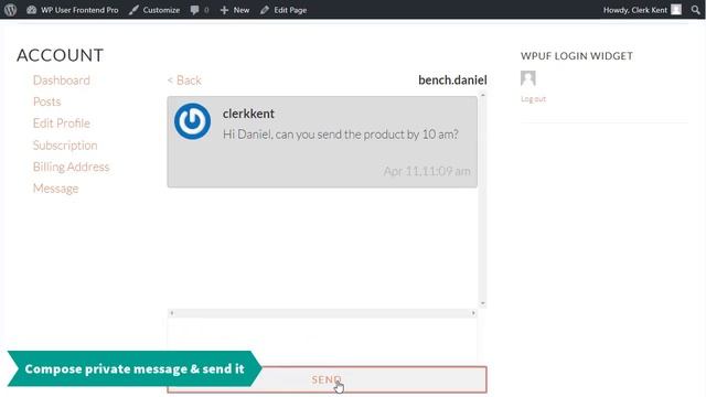WordPress Private Message Instantly Using -WP User Frontend Pro смотреть онлайн