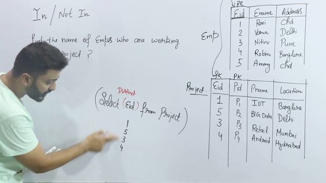 Lec-65: SQL Queries and Subqueries (part-7)| use of IN and Not IN in Subquery | DBMS смотреть онлайн