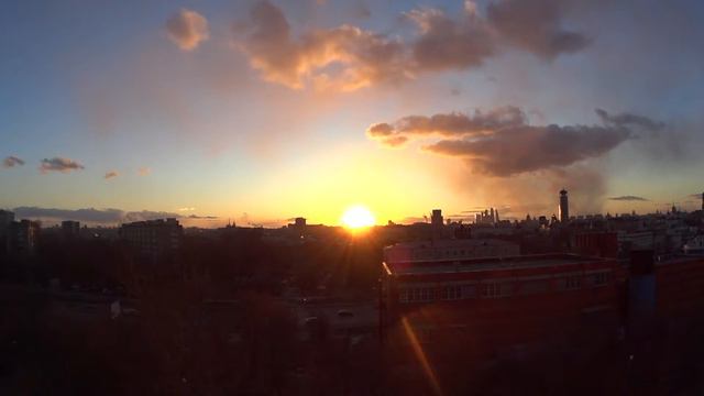 Весенний закат в Москве / Moscow sunset Mar 2016 смотреть онлайн