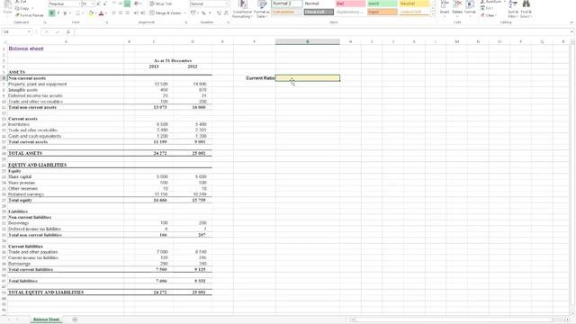 Calculating Current Ratio in Excel смотреть онлайн
