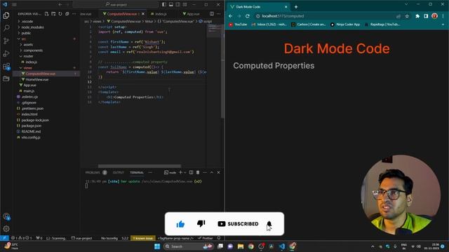 Vue Computed Properties | #Vue3 #WebDev #JavaScript #Frontend #DarkModeCode смотреть онлайн