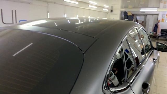 Mercedes GLC 300 - оклейка матовой пленкой, полный антихром, оклейка крыши в черный глянец смотреть онлайн