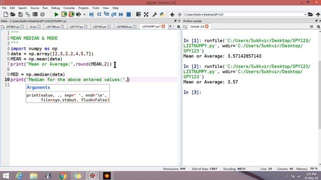 Lists in Python Part 10 : Calculation of Mean , Median and Mode using numpy & scipy смотреть онлайн