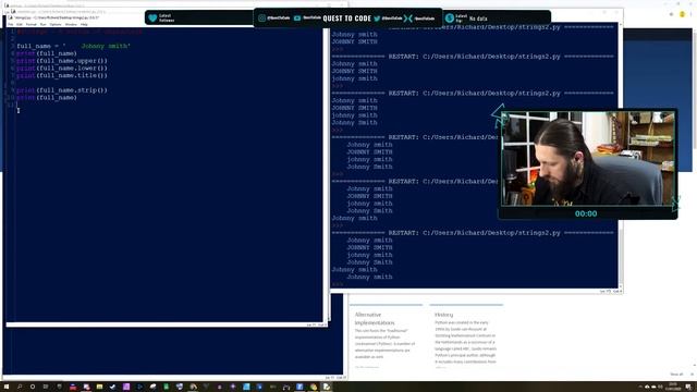 Quest To Code - Day One With Python смотреть онлайн