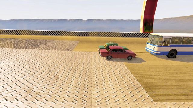 ЛАЗ-695Н против советских москвичей 412 и 2140 {BeamNG.drive} смотреть онлайн
