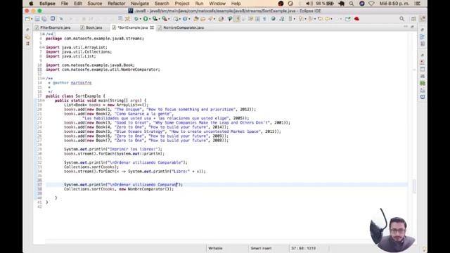 Curso de Java 8 - Sesión Nro.2 Como ordenar collections con Java 8 смотреть онлайн