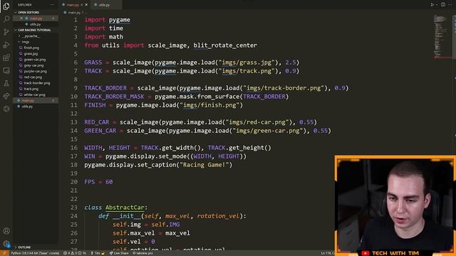 Pygame Car Racing Tutorial #2 - Pixel Perfect Collision смотреть онлайн