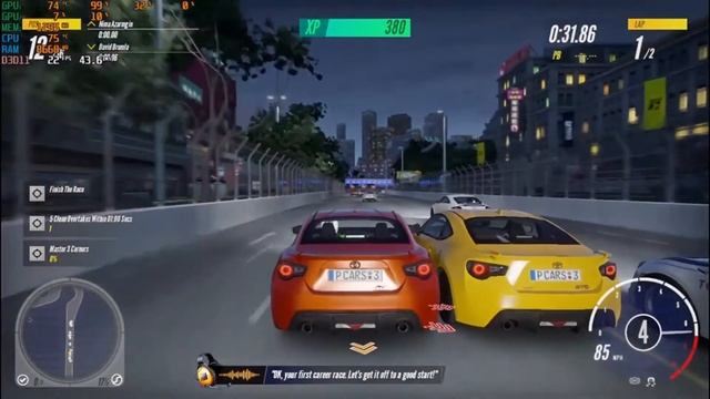 Project CARS 3 on Nividia mx 110 and core i5 82650u смотреть онлайн