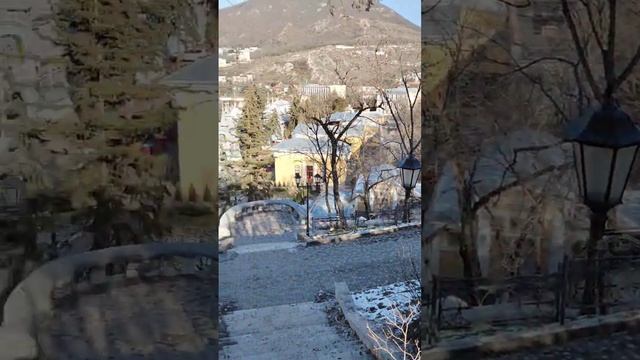 Парк Цветник зимой, Пятигорск смотреть онлайн