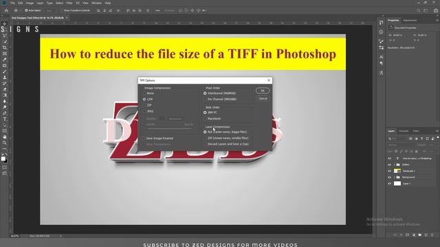 How to Compress Large Size TIFF Files in Adobe Photoshop Without Losing Quality смотреть онлайн