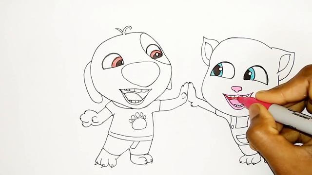 We together the best friends! | Talking Tom And Friends | How To Draw Talking Tom And Friends смотреть онлайн