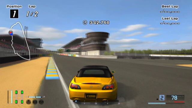 Gran Turismo 4 AMUSE S2000 Street Version 452HP Le Mans Race смотреть онлайн