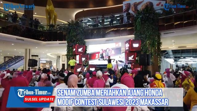 Senam Zumba Meriahkan Ajang Honda Modif Contest Sulawesi 2023 Makassar