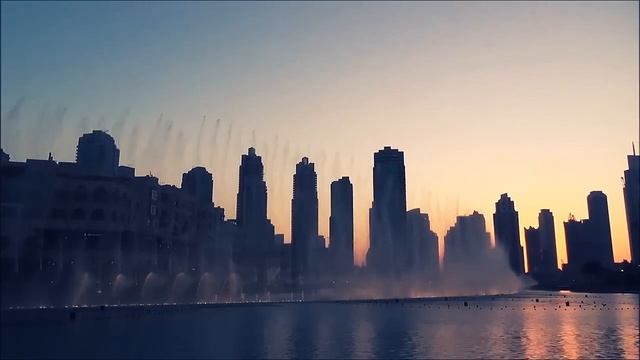 Dubai Fountains, ДУБАЙ:Закат солнца и поющие фонтаны. смотреть онлайн