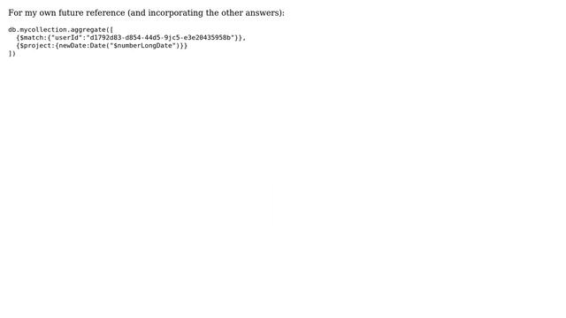 How to convert NumberLong to Date in MongoDB's shell? (6 Solutions!!) смотреть онлайн