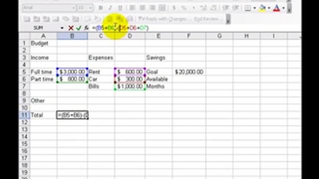 Excel Basics - How to create a budget on a spreadsheet смотреть онлайн