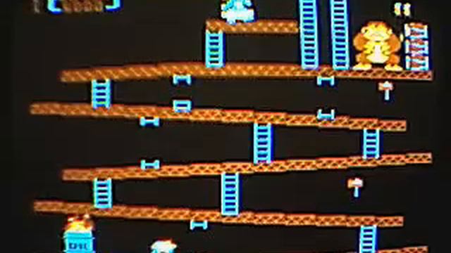 Donkey Kong with rarely seen intro screen on Atari XEGS смотреть онлайн