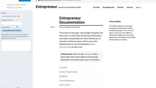 Entrepreneur WordPress Theme: Setting Header Content (Step 1) смотреть онлайн