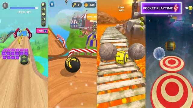 Going Balls vs Fast Ball Jump vs Rollance vs Action Balls - All level gameplay Android, IOS смотреть онлайн