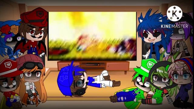 smg4 crew react to Devil Mario vs Sonic exe gacha club смотреть онлайн