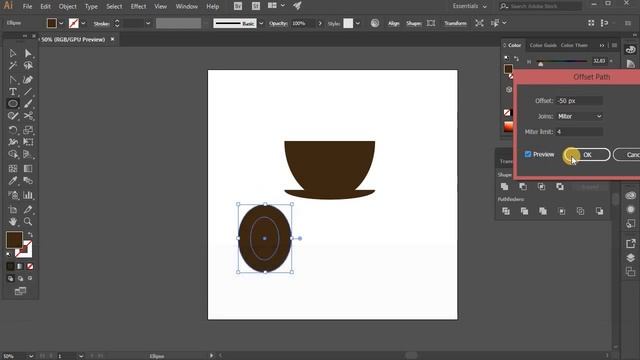 Simple coffee cup icon. Tutorial Adobe Illustrator CC for beginners смотреть онлайн