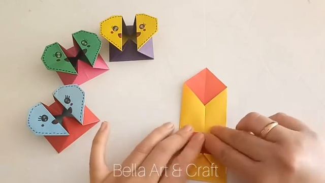 Paper Envelopes Heart Shape by Bella Art & Craft || Origami || Box Ideas смотреть онлайн