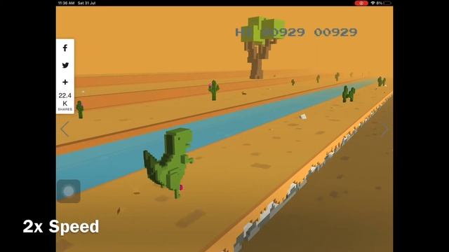 Playing 3D Chrome Dinosaur Game смотреть онлайн