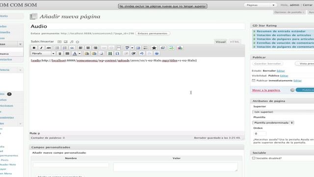 Insertar audio en Wordpress смотреть онлайн
