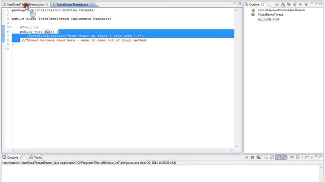 JAVA CAN WE START DEAD THREAD DEMO смотреть онлайн