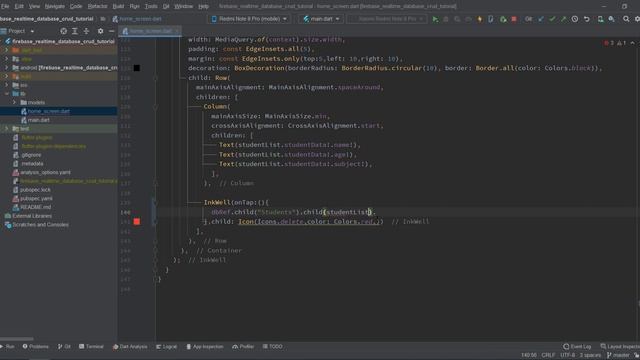 Flutter | How to perform CRUD with Firebase Realtime Database in Flutter | Delete Data смотреть онлайн