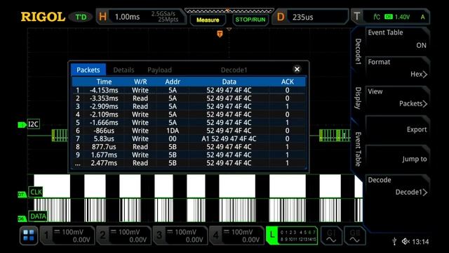 RIGOL MSO5000 Protocol Analyzer смотреть онлайн