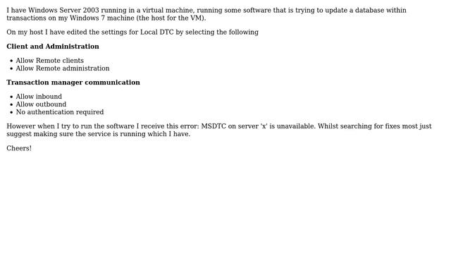 MSDTC on server x is unavailable (2 Solutions!!) смотреть онлайн