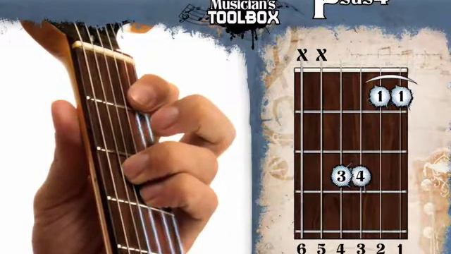 How to play the F sus 4 chord on guitar Fsus4 смотреть онлайн