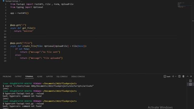 How to build a simple file upload api in fastapi? #fastapi #software #python смотреть онлайн