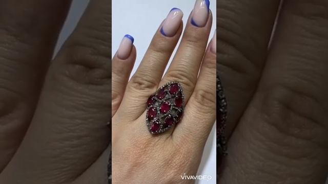 РУБИНЫ И АЛМАЗЫ!18 РАЗМЕР, ФАСАД 31/21 ММ.ЦЕНА 25000₽ #кольцосрубинами#кольцосалмазами#рубины#алмаз смотреть онлайн