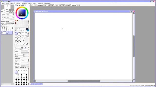 Paint Tool SAI tutorial - straight lines and colorize layer смотреть онлайн