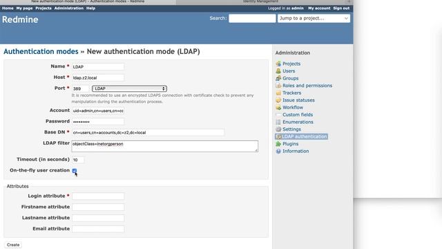 Redmine LDAP Integration