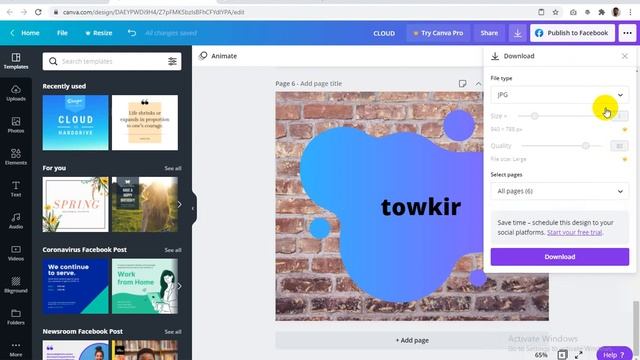 10. File Download (Canva Bangla Tutorial-2021) смотреть онлайн