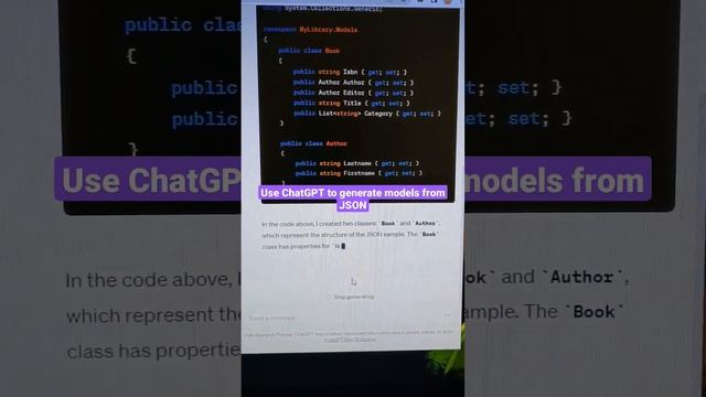 Write code without writing it- #chatgpt generates code from JSON. #openai #programming #ai #nocode смотреть онлайн