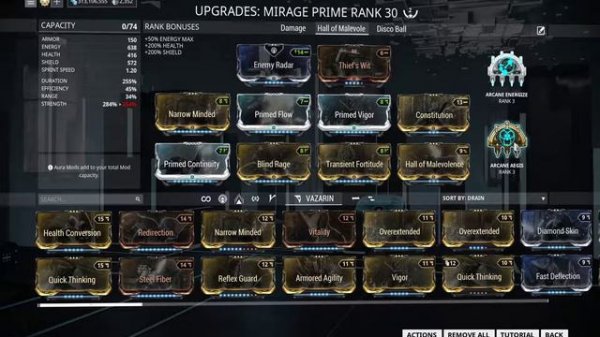 Mirage (Prime) Builds Warframe