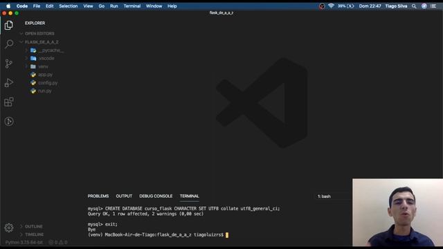 Curso de Python (Flask de A a Z) #03- Criando as models com SQLAlchemy смотреть онлайн