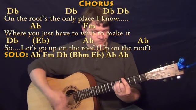 Up On The Roof (The Drifters) Guitar Lesson Chord Chart in Ab Major смотреть онлайн