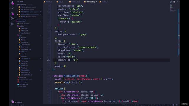 26 - JSS WithStyles Color App