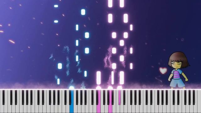 Fallen Down from Undertale OST - Piano Tutorial смотреть онлайн