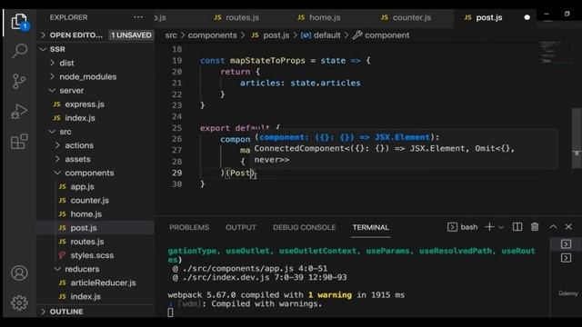 React Server Side Rendering Fetch data with Redux смотреть онлайн