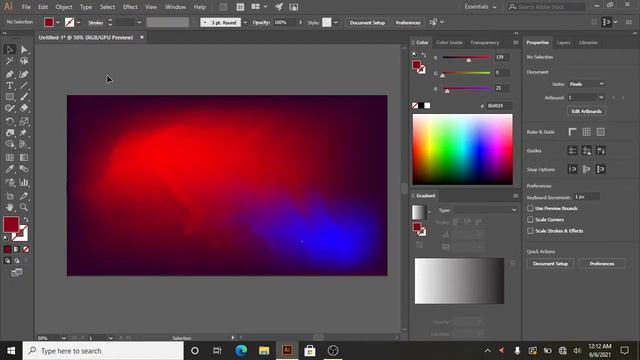 Gradient Trend With Mesh Tool In Adobe Illustrator смотреть онлайн