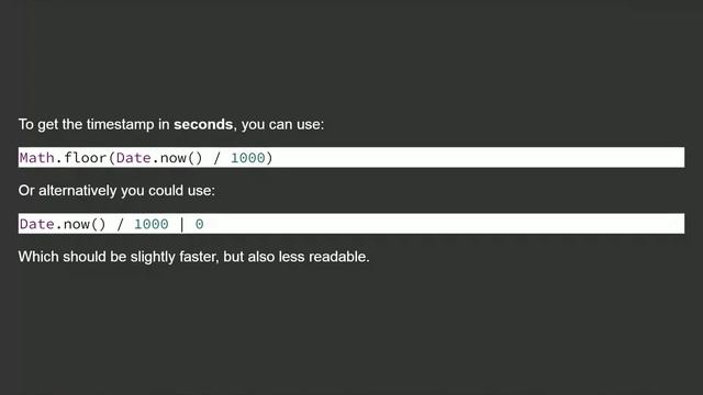 How do you get a timestamp in JavaScript? смотреть онлайн