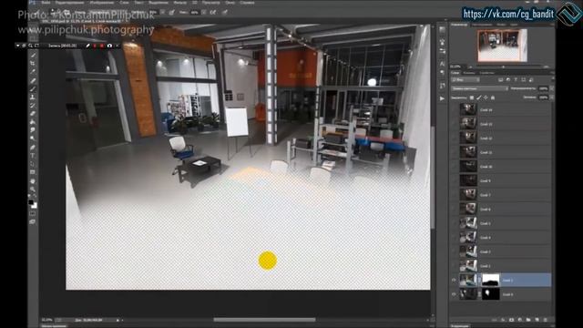 Фрагмент из 6-ти часового 16-го урока про 3d визуализацию белых интерьеров в Сorona Renderer