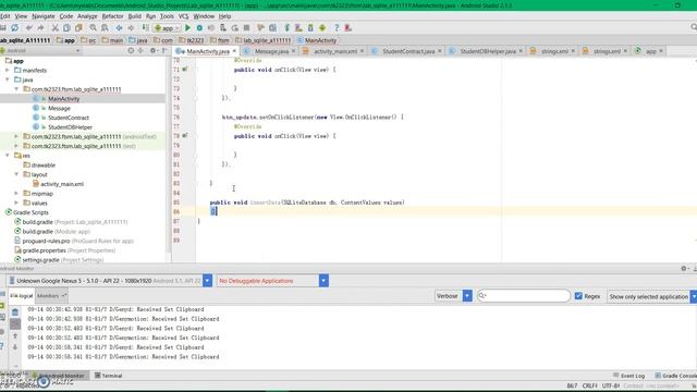 08 Lab Sqlite InsertData смотреть онлайн