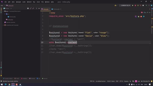 4- Les accesseurs et les mutateurs d'une classe Get/Set php poo darija смотреть онлайн